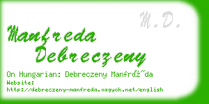 manfreda debreczeny business card